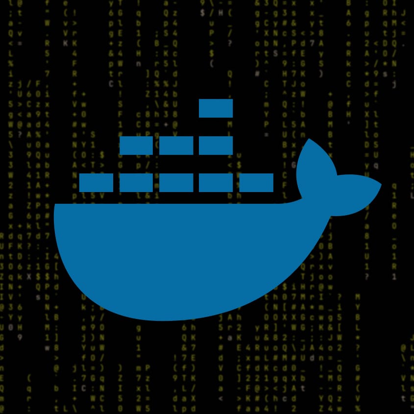 The Docker symbol— a blue ship, similar to a whale, with shipping containers atop.